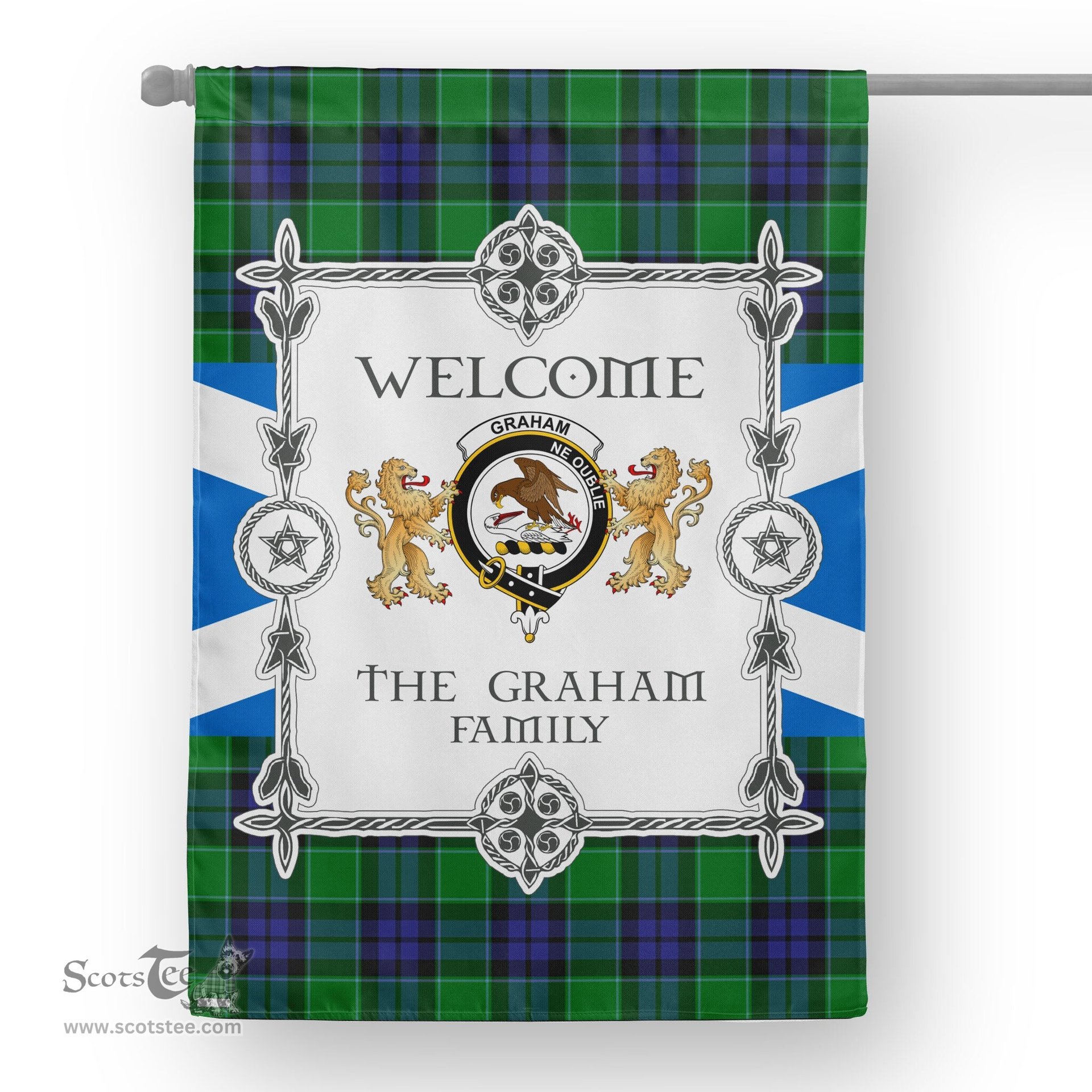 Graham Of Menteith Tartan Garden Flag - Tartan Flag Clan Badge Scottish Tartan House Flag, tartan garden flag, Tartan Flag, Crest Garden Flag, Garden Flag, Ireland Garden Flag, Family Crest, Custom Flag, Custom Garden Flag, Ireland Custom Flag, clan tartan flags