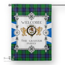 Graham Of Menteith Tartan Garden Flag - Tartan Flag Clan Badge Scottish Tartan House Flag, tartan garden flag, Tartan Flag, Crest Garden Flag, Garden Flag, Ireland Garden Flag, Family Crest, Custom Flag, Custom Garden Flag, Ireland Custom Flag, clan tartan flags