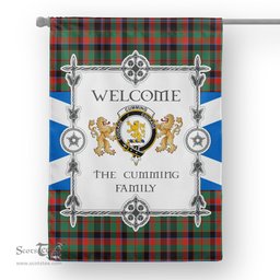Scotstee Shop Cumming Hunting Ancient Tartan Garden Flag - Tartan Flag Clan Badge Scottish Tartan House Flag, tartan garden flag, Tartan Flag, Crest Garden Flag, Garden Flag, Ireland Garden Flag, Family Crest, Custom Flag, Custom Garden Flag, Ireland Custom Flag, clan tartan flags