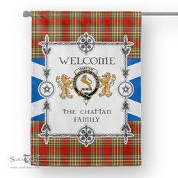 Scotstee Shop Chattan Tartan Garden Flag - Tartan Flag Clan Badge Scottish Tartan House Flag, tartan garden flag, Tartan Flag, Crest Garden Flag, Garden Flag, Ireland Garden Flag, Family Crest, Custom Flag, Custom Garden Flag, Ireland Custom Flag, clan tartan flags