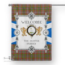 Hunter 1819 Tartan Garden Flag - Tartan Flag Clan Badge Scottish Tartan House Flag, tartan garden flag, Tartan Flag, Crest Garden Flag, Garden Flag, Ireland Garden Flag, Family Crest, Custom Flag, Custom Garden Flag, Ireland Custom Flag, clan tartan flags