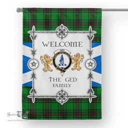Ged Tartan Garden Flag - Tartan Flag Clan Badge Scottish Tartan House Flag, tartan garden flag, Tartan Flag, Crest Garden Flag, Garden Flag, Ireland Garden Flag, Family Crest, Custom Flag, Custom Garden Flag, Ireland Custom Flag, clan tartan flags