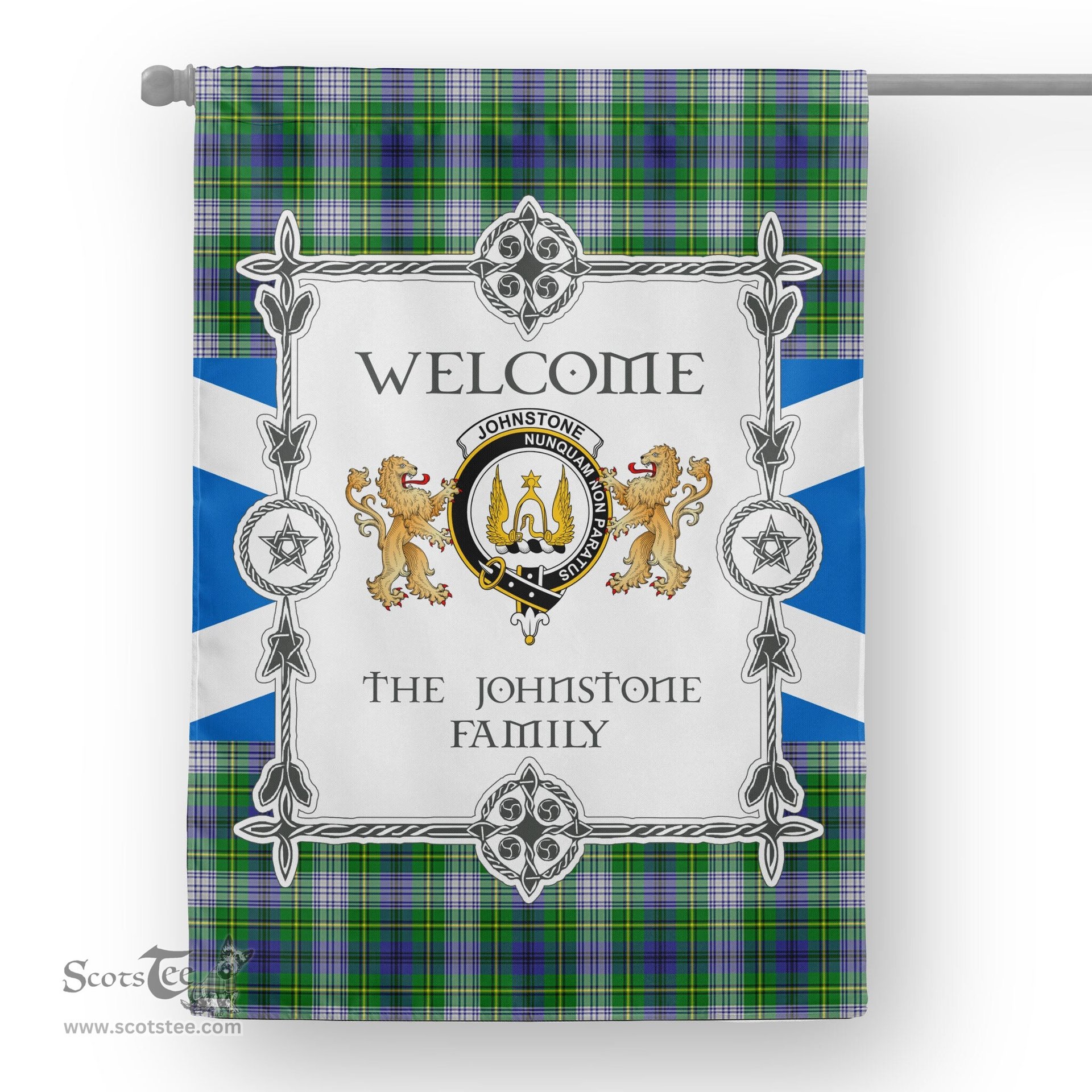 Johnston Dress Tartan Garden Flag - Tartan Flag Clan Badge Scottish Tartan House Flag, tartan garden flag, Tartan Flag, Crest Garden Flag, Garden Flag, Ireland Garden Flag, Family Crest, Custom Flag, Custom Garden Flag, Ireland Custom Flag, clan tartan flags