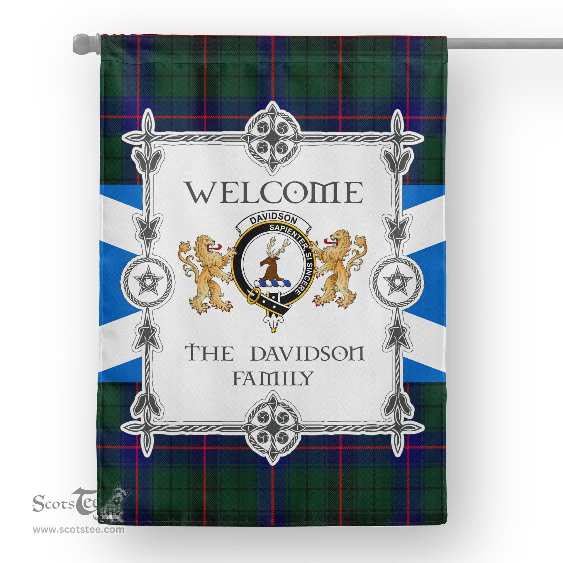 Scotstee Shop Davidson Modern Tartan Garden Flag - Tartan Flag Clan Badge Scottish Tartan House Flag, tartan garden flag, Tartan Flag, Crest Garden Flag, Garden Flag, Ireland Garden Flag, Family Crest, Custom Flag, Custom Garden Flag, Ireland Custom Flag, clan tartan flags