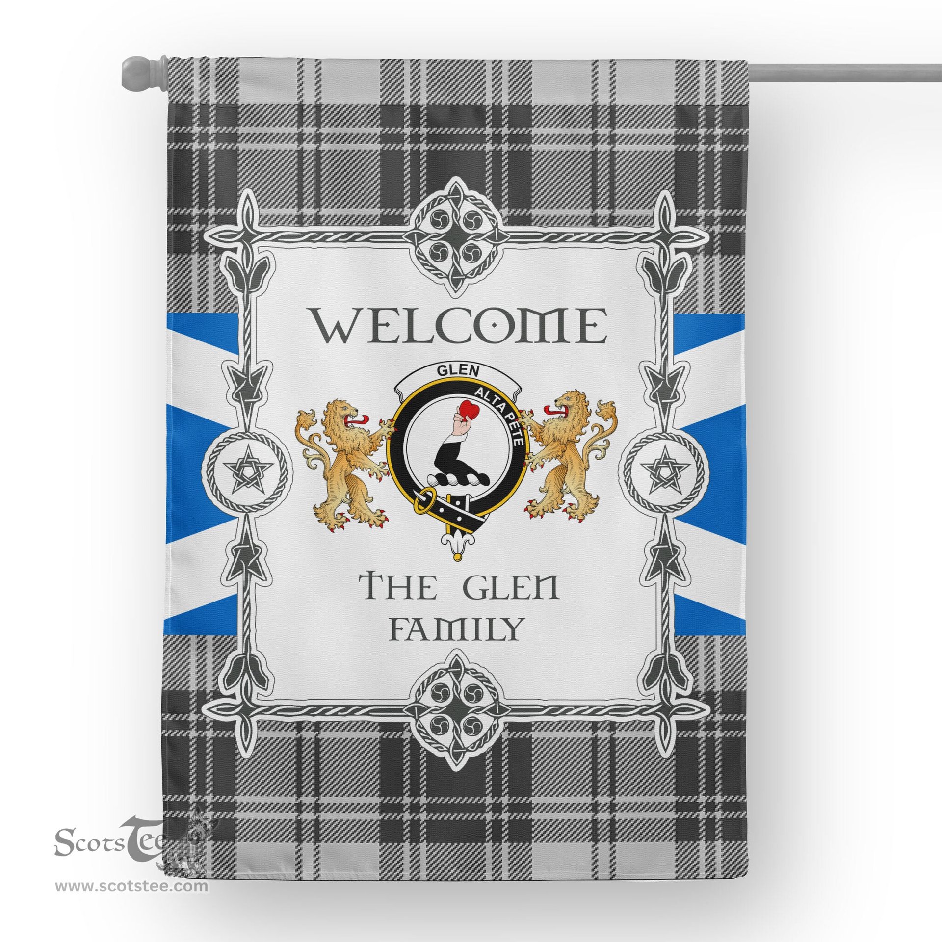 Glen Grey Tartan Garden Flag - Tartan Flag Clan Badge Scottish Tartan House Flag, tartan garden flag, Tartan Flag, Crest Garden Flag, Garden Flag, Ireland Garden Flag, Family Crest, Custom Flag, Custom Garden Flag, Ireland Custom Flag, clan tartan flags