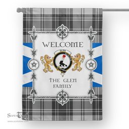 Glen Grey Tartan Garden Flag - Tartan Flag Clan Badge Scottish Tartan House Flag, tartan garden flag, Tartan Flag, Crest Garden Flag, Garden Flag, Ireland Garden Flag, Family Crest, Custom Flag, Custom Garden Flag, Ireland Custom Flag, clan tartan flags