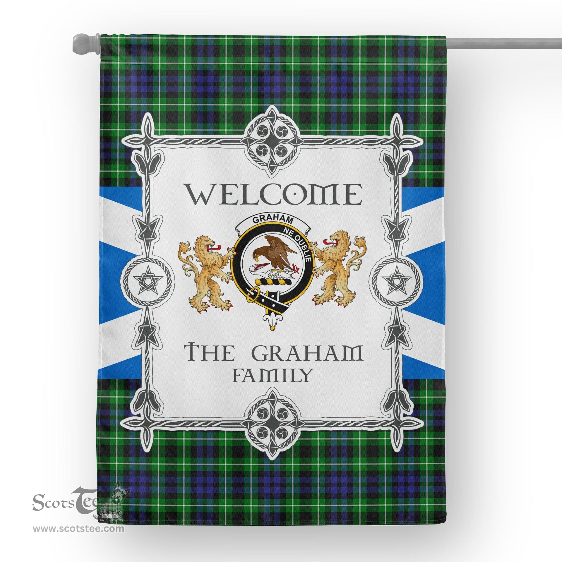 Graham Of Montrose Tartan Garden Flag - Tartan Flag Clan Badge Scottish Tartan House Flag, tartan garden flag, Tartan Flag, Crest Garden Flag, Garden Flag, Ireland Garden Flag, Family Crest, Custom Flag, Custom Garden Flag, Ireland Custom Flag, clan tartan flags