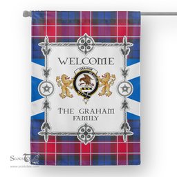 Graham Of Menteith Pink Tartan Garden Flag - Tartan Flag Clan Badge Scottish Tartan House Flag, tartan garden flag, Tartan Flag, Crest Garden Flag, Garden Flag, Ireland Garden Flag, Family Crest, Custom Flag, Custom Garden Flag, Ireland Custom Flag, clan tartan flags