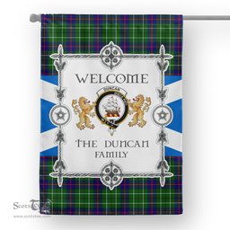 Scotstee Shop Duncan Modern Tartan Garden Flag - Tartan Flag Clan Badge Scottish Tartan House Flag, tartan garden flag, Tartan Flag, Crest Garden Flag, Garden Flag, Ireland Garden Flag, Family Crest, Custom Flag, Custom Garden Flag, Ireland Custom Flag, clan tartan flags