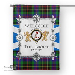 Scotstee Shop Brodie Hunting Tartan Garden Flag - Tartan Flag Clan Badge Scottish Tartan House Flag, tartan garden flag, Tartan Flag, Crest Garden Flag, Garden Flag, Ireland Garden Flag, Family Crest, Custom Flag, Custom Garden Flag, Ireland Custom Flag, clan tartan flags
