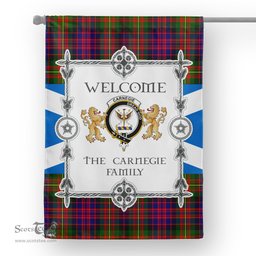 Scotstee Shop Carnegie Modern Tartan Garden Flag - Tartan Flag Clan Badge Scottish Tartan House Flag, tartan garden flag, Tartan Flag, Crest Garden Flag, Garden Flag, Ireland Garden Flag, Family Crest, Custom Flag, Custom Garden Flag, Ireland Custom Flag, clan tartan flags