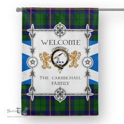 Scotstee Shop Carmichael Modern Tartan Garden Flag - Tartan Flag Clan Badge Scottish Tartan House Flag, tartan garden flag, Tartan Flag, Crest Garden Flag, Garden Flag, Ireland Garden Flag, Family Crest, Custom Flag, Custom Garden Flag, Ireland Custom Flag, clan tartan flags