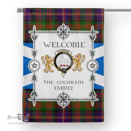 Scotstee Shop Cochrane Modern Tartan Garden Flag - Tartan Flag Clan Badge Scottish Tartan House Flag, tartan garden flag, Tartan Flag, Crest Garden Flag, Garden Flag, Ireland Garden Flag, Family Crest, Custom Flag, Custom Garden Flag, Ireland Custom Flag, clan tartan flags
