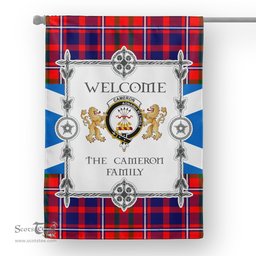 Scotstee Shop Cameron Of Lochiel Modern Tartan Garden Flag - Tartan Flag Clan Badge Scottish Tartan House Flag, tartan garden flag, Tartan Flag, Crest Garden Flag, Garden Flag, Ireland Garden Flag, Family Crest, Custom Flag, Custom Garden Flag, Ireland Custom Flag, clan tartan flags