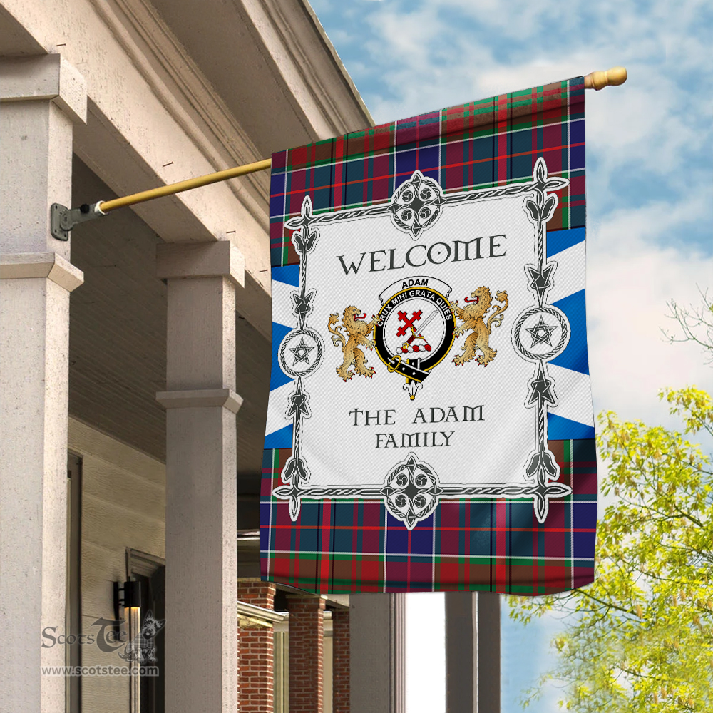 Scotstee Shop Adam Ancient Tartan Garden Flag - Tartan Flag Clan Badge Scottish Tartan House Flag, tartan garden flag, Tartan Flag, Crest Garden Flag, Garden Flag, Ireland Garden Flag, Family Crest, Custom Flag, Custom Garden Flag, Ireland Custom Flag, clan tartan flags