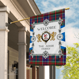Scotstee Shop Adam Ancient Tartan Garden Flag - Tartan Flag Clan Badge Scottish Tartan House Flag, tartan garden flag, Tartan Flag, Crest Garden Flag, Garden Flag, Ireland Garden Flag, Family Crest, Custom Flag, Custom Garden Flag, Ireland Custom Flag, clan tartan flags