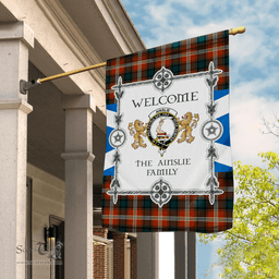 Scotstee Shop Ainslie Tartan Garden Flag - Tartan Flag Clan Badge Scottish Tartan House Flag, tartan garden flag, Tartan Flag, Crest Garden Flag, Garden Flag, Ireland Garden Flag, Family Crest, Custom Flag, Custom Garden Flag, Ireland Custom Flag, clan tartan flags