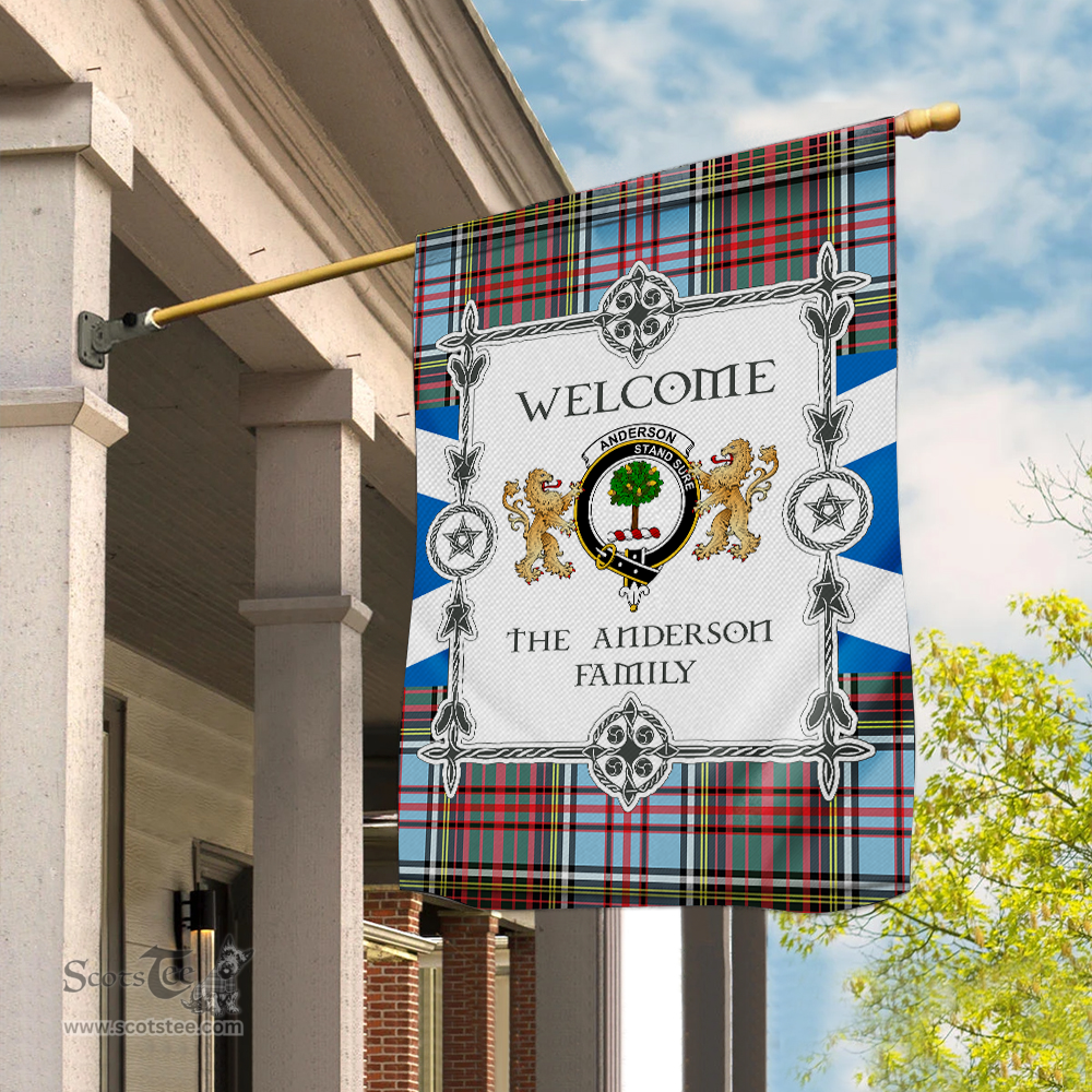 Scotstee Shop Anderson Ancient Tartan Garden Flag - Tartan Flag Clan Badge Scottish Tartan House Flag, tartan garden flag, Tartan Flag, Crest Garden Flag, Garden Flag, Ireland Garden Flag, Family Crest, Custom Flag, Custom Garden Flag, Ireland Custom Flag, clan tartan flags