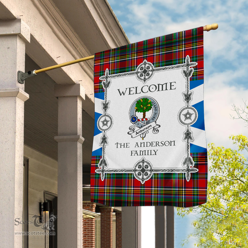 Scotstee Shop Anderson Of Arbrake Tartan Garden Flag - Tartan Flag Clan Badge Scottish Tartan House Flag, tartan garden flag, Tartan Flag, Crest Garden Flag, Garden Flag, Ireland Garden Flag, Family Crest, Custom Flag, Custom Garden Flag, Ireland Custom Flag, clan tartan flags