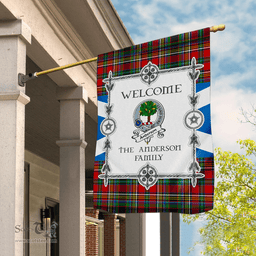 Scotstee Shop Anderson Of Arbrake Tartan Garden Flag - Tartan Flag Clan Badge Scottish Tartan House Flag, tartan garden flag, Tartan Flag, Crest Garden Flag, Garden Flag, Ireland Garden Flag, Family Crest, Custom Flag, Custom Garden Flag, Ireland Custom Flag, clan tartan flags