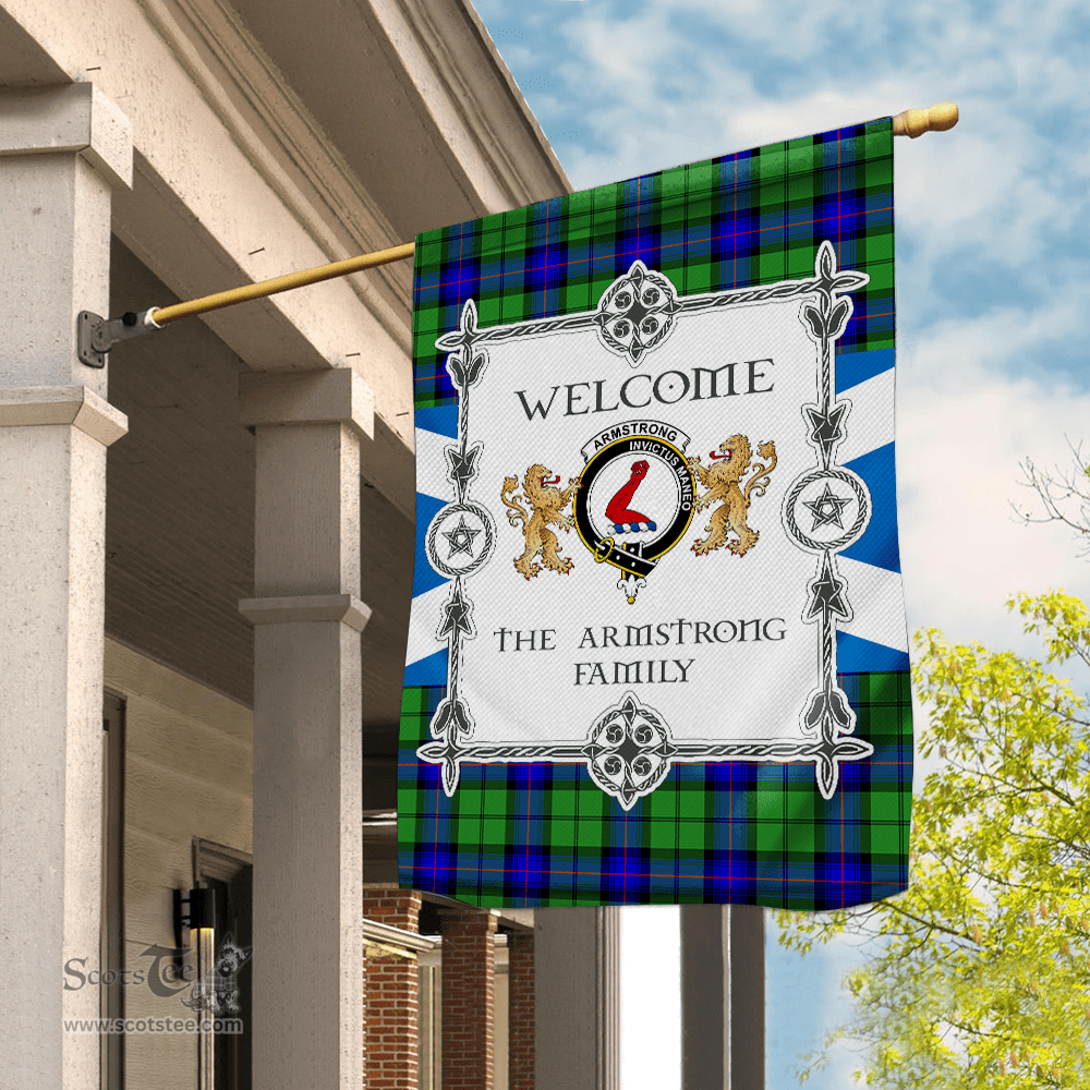 Scotstee Shop Armstrong Tartan Garden Flag - Tartan Flag Clan Badge Scottish Tartan House Flag, tartan garden flag, Tartan Flag, Crest Garden Flag, Garden Flag, Ireland Garden Flag, Family Crest, Custom Flag, Custom Garden Flag, Ireland Custom Flag, clan tartan flags