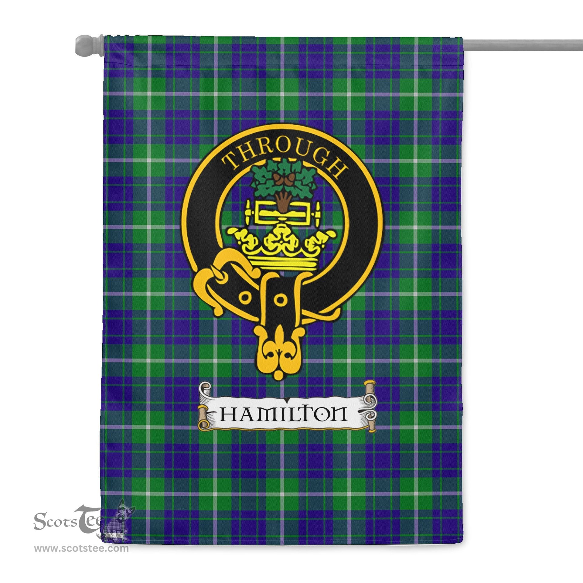 Scotstee Shop Tartan Garden Flag Clan Hamilton Hunting Badge Scottish Tartan Flag National Tartan Day, Tartan Garden Flag, Tartan Flag, Tartan Flag Scottish, Plaid Flag, Clan Tartan Flag, Scottish Clan Flag