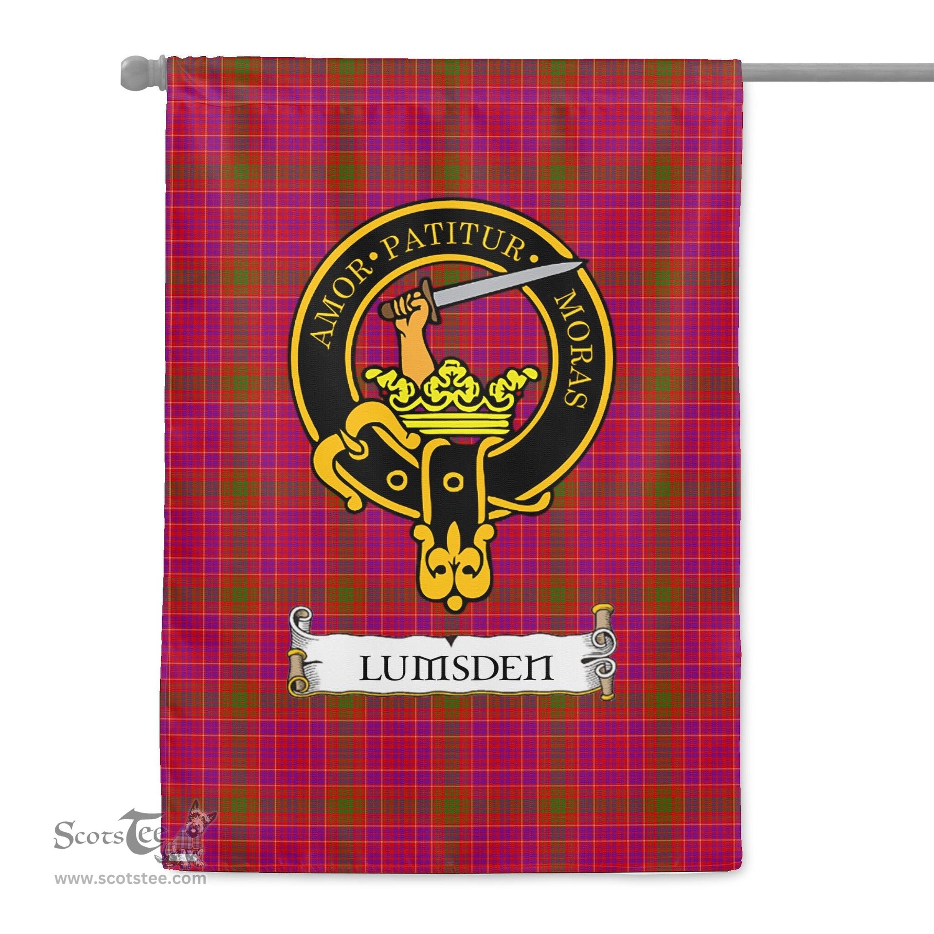 Scotstee Shop Tartan Garden Flag Clan Lumsden of Clova Badge Scottish Tartan Flag National Tartan Day, Tartan Garden Flag, Tartan Flag, Tartan Flag Scottish, Plaid Flag, Clan Tartan Flag, Scottish Clan Flag