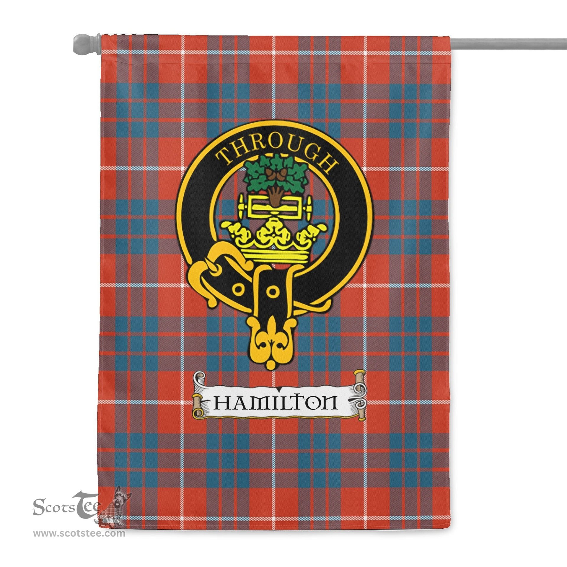 Scotstee Shop Tartan Garden Flag Clan Hamilton Ancient Badge Scottish Tartan Flag National Tartan Day, Tartan Garden Flag, Tartan Flag, Tartan Flag Scottish, Plaid Flag, Clan Tartan Flag, Scottish Clan Flag