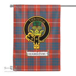 Scotstee Shop Tartan Garden Flag Clan Hamilton Ancient Badge Scottish Tartan Flag National Tartan Day, Tartan Garden Flag, Tartan Flag, Tartan Flag Scottish, Plaid Flag, Clan Tartan Flag, Scottish Clan Flag