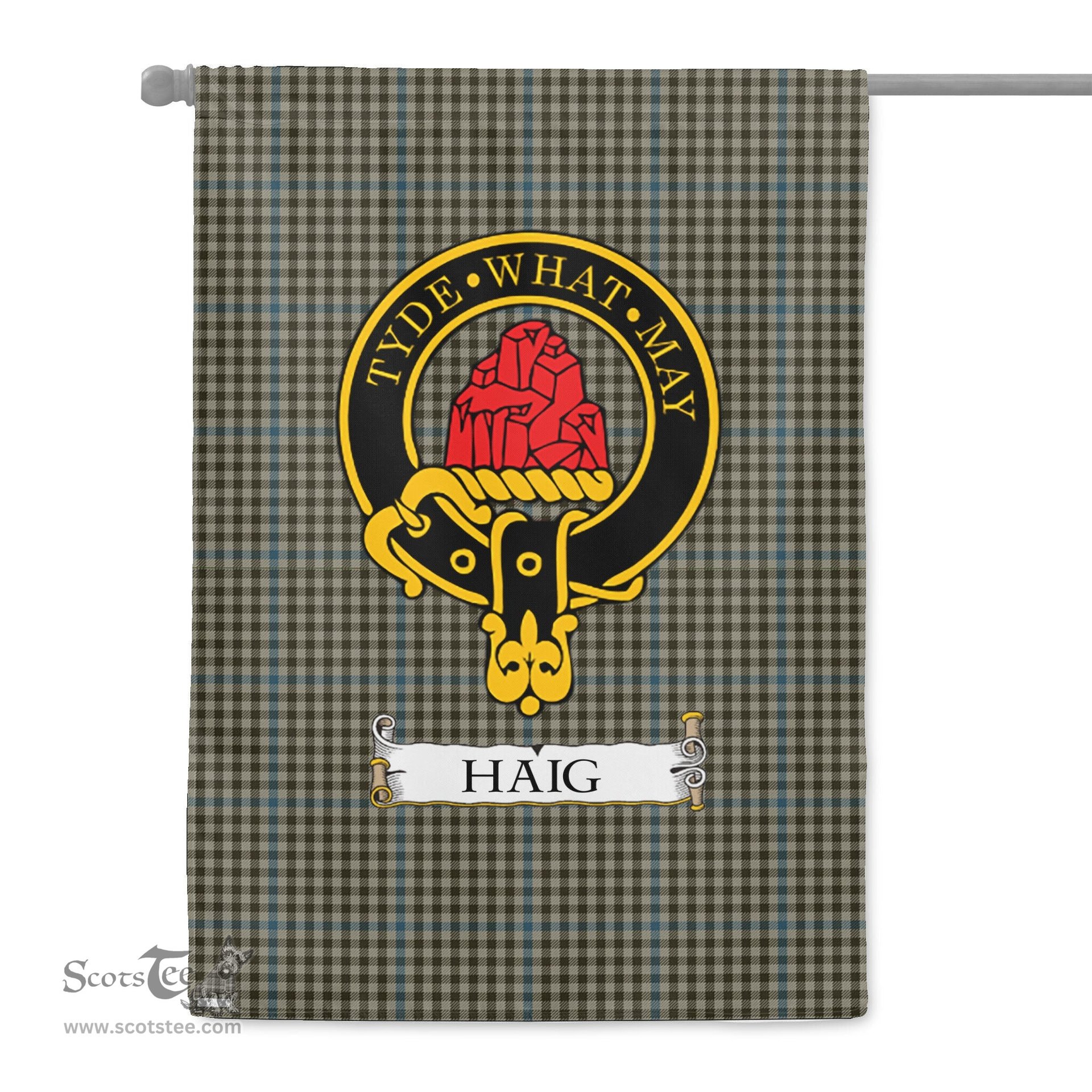 Scotstee Shop Tartan Garden Flag Clan Haig Gray Badge Scottish Tartan Flag National Tartan Day, Tartan Garden Flag, Tartan Flag, Tartan Flag Scottish, Plaid Flag, Clan Tartan Flag, Scottish Clan Flag
