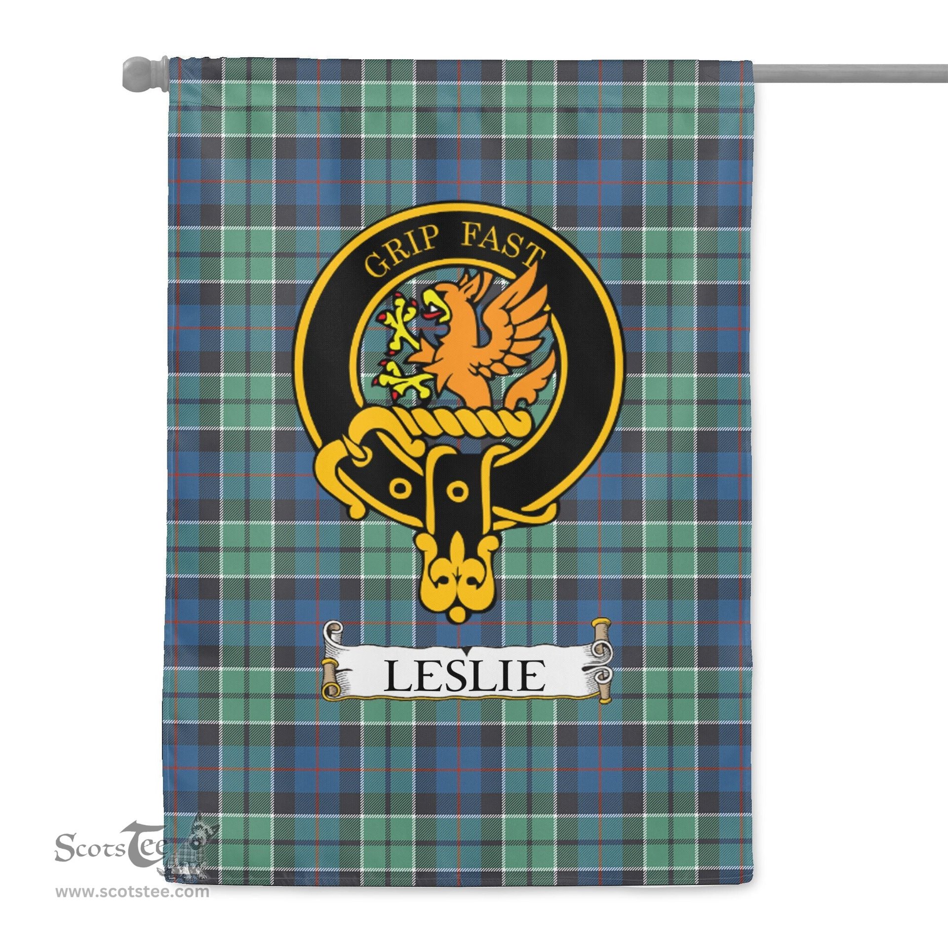 Scotstee Shop Tartan Garden Flag Clan Leslie Hunting Ancient Badge Scottish Tartan Flag National Tartan Day, Tartan Garden Flag, Tartan Flag, Tartan Flag Scottish, Plaid Flag, Clan Tartan Flag, Scottish Clan Flag