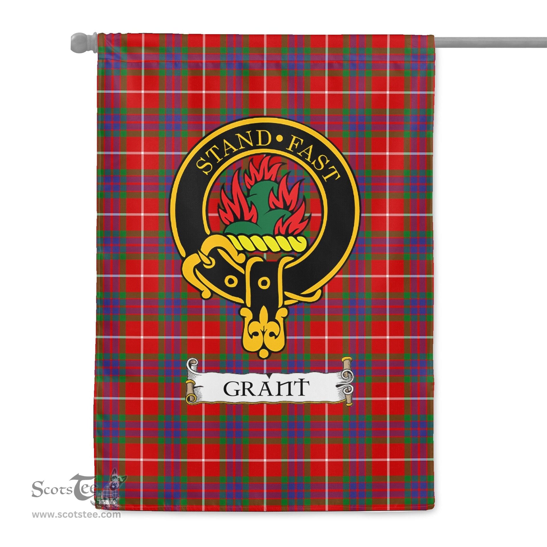 Scotstee Shop Tartan Garden Flag Clan Grant of Lurg Badge Scottish Tartan Flag National Tartan Day, Tartan Garden Flag, Tartan Flag, Tartan Flag Scottish, Plaid Flag, Clan Tartan Flag, Scottish Clan Flag