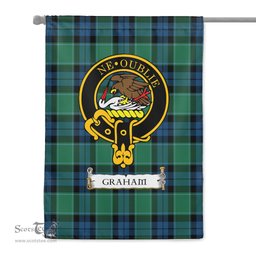 Scotstee Shop Tartan Garden Flag Clan Graham Of Menteith Ancient Badge Scottish Tartan Flag National Tartan Day, Tartan Garden Flag, Tartan Flag, Tartan Flag Scottish, Plaid Flag, Clan Tartan Flag, Scottish Clan Flag