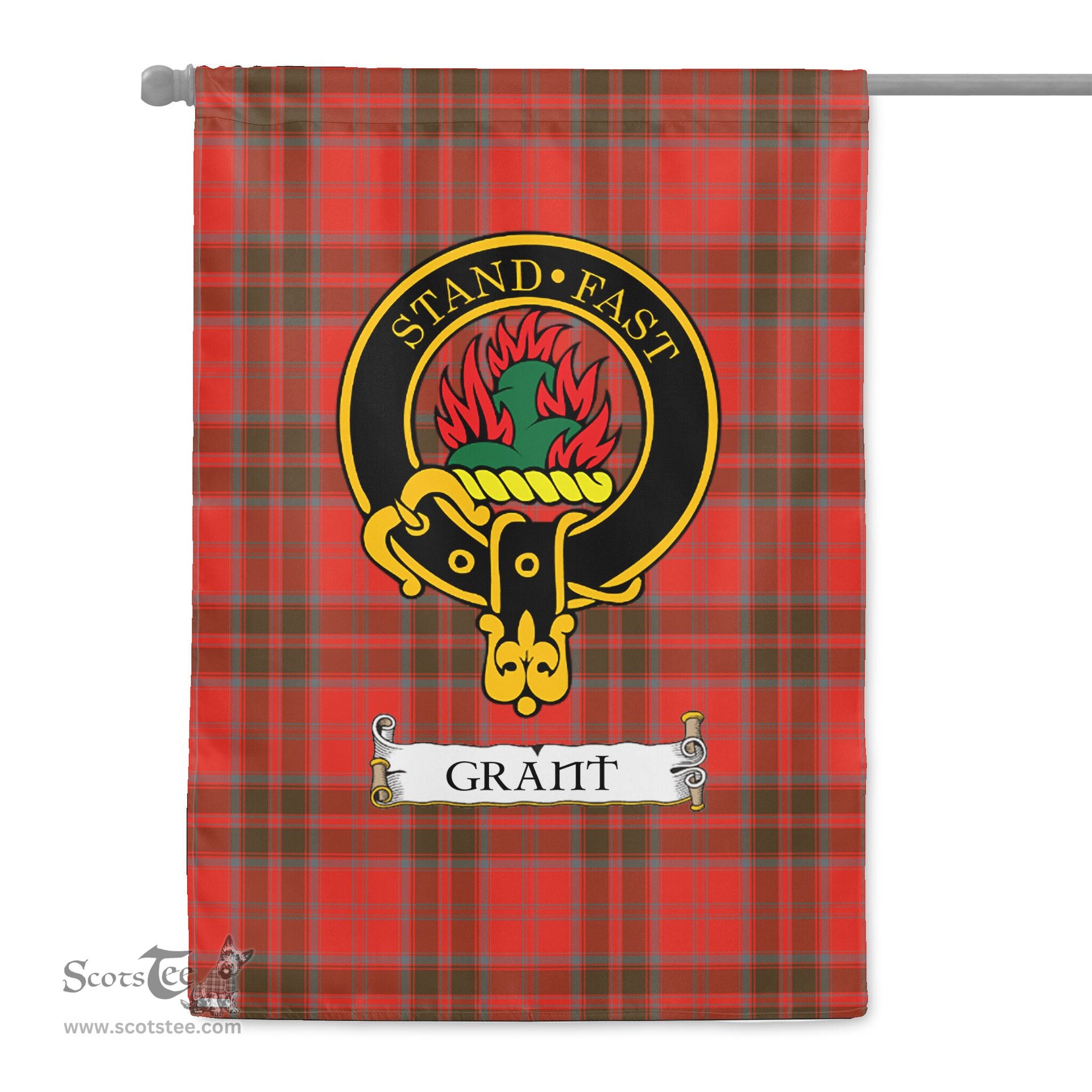 Scotstee Shop Tartan Garden Flag Clan Grant Weathered Badge Scottish Tartan Flag National Tartan Day, Tartan Garden Flag, Tartan Flag, Tartan Flag Scottish, Plaid Flag, Clan Tartan Flag, Scottish Clan Flag