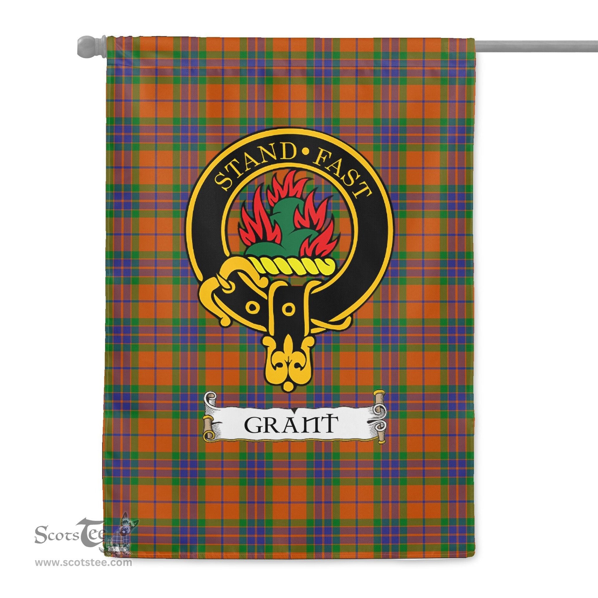 Scotstee Shop Tartan Garden Flag Clan Grant of Edinchat Badge Scottish Tartan Flag National Tartan Day, Tartan Garden Flag, Tartan Flag, Tartan Flag Scottish, Plaid Flag, Clan Tartan Flag, Scottish Clan Flag