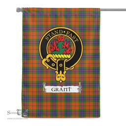 Scotstee Shop Tartan Garden Flag Clan Grant of Edinchat Badge Scottish Tartan Flag National Tartan Day, Tartan Garden Flag, Tartan Flag, Tartan Flag Scottish, Plaid Flag, Clan Tartan Flag, Scottish Clan Flag