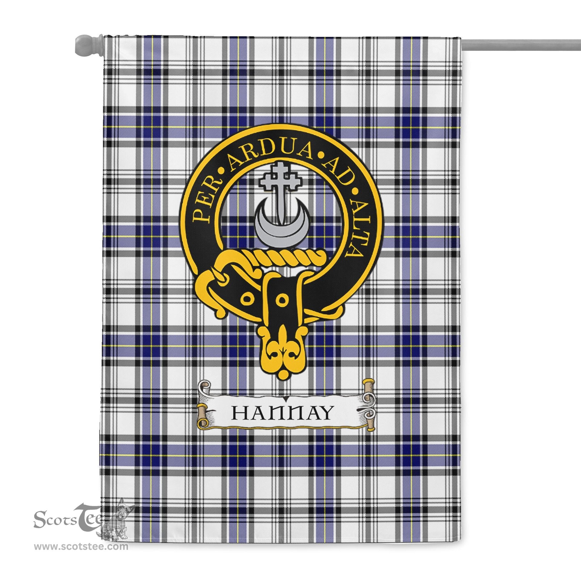 Scotstee Shop Tartan Garden Flag Clan Hannay Badge Scottish Tartan Flag National Tartan Day, Tartan Garden Flag, Tartan Flag, Tartan Flag Scottish, Plaid Flag, Clan Tartan Flag, Scottish Clan Flag