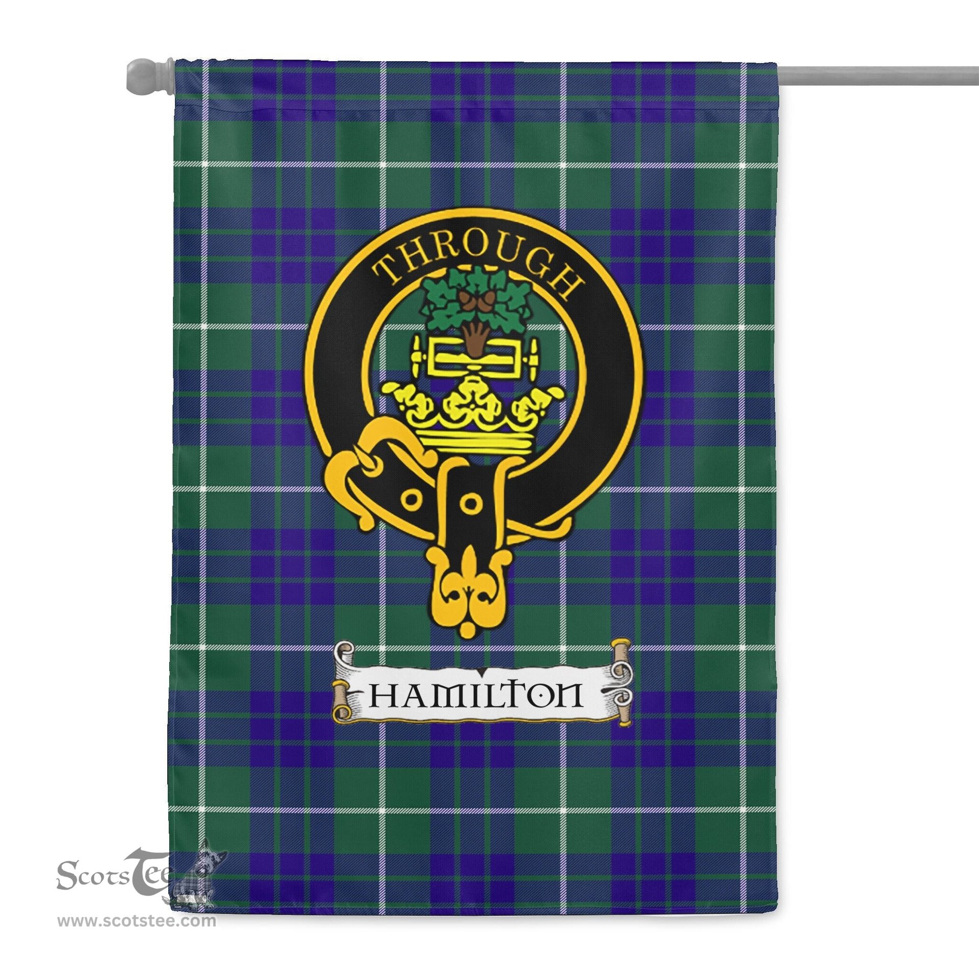 Scotstee Shop Tartan Garden Flag Clan Hamilton Hunting Modern Badge Scottish Tartan Flag National Tartan Day, Tartan Garden Flag, Tartan Flag, Tartan Flag Scottish, Plaid Flag, Clan Tartan Flag, Scottish Clan Flag
