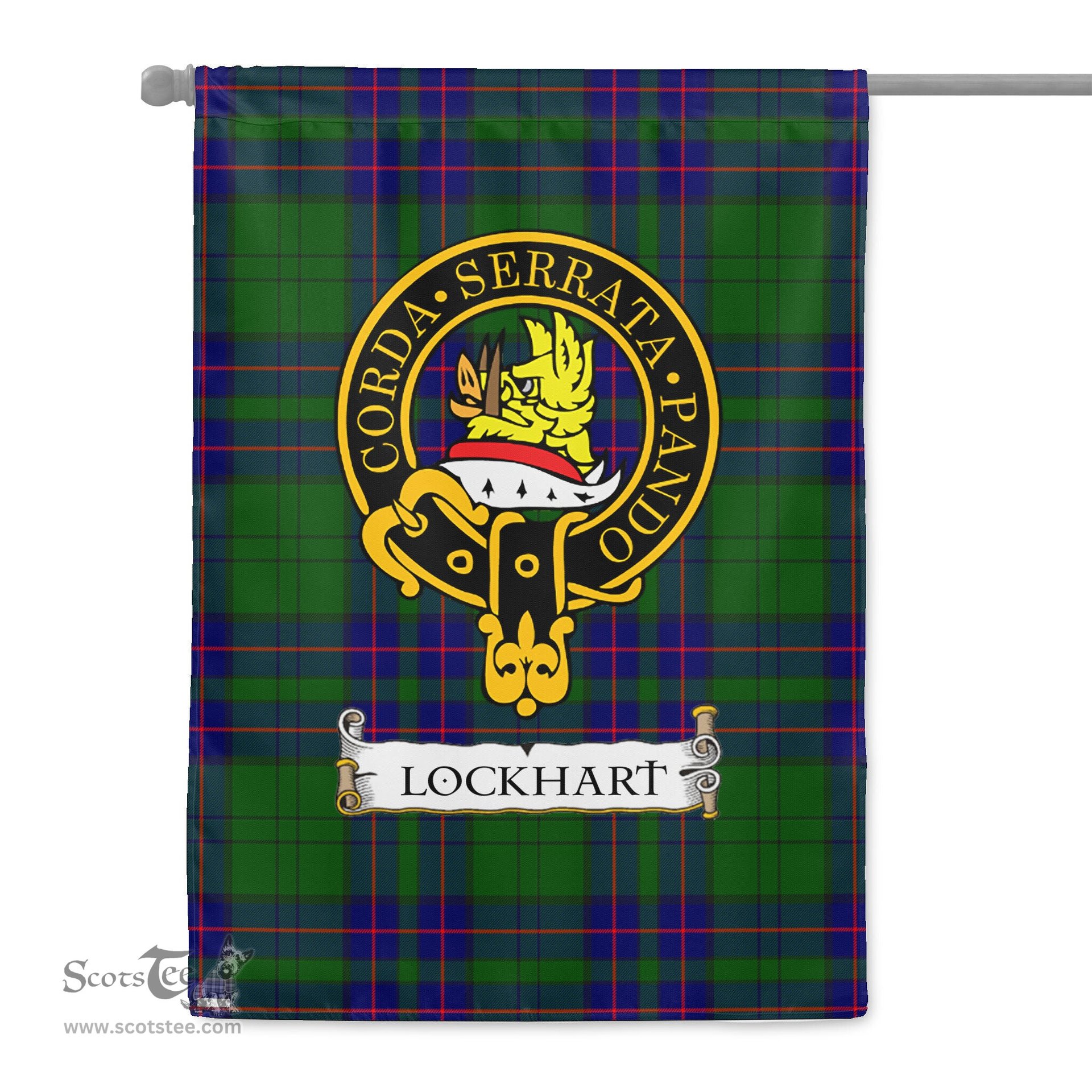 Scotstee Shop Tartan Garden Flag Clan Lockhart Modern Badge Scottish Tartan Flag National Tartan Day, Tartan Garden Flag, Tartan Flag, Tartan Flag Scottish, Plaid Flag, Clan Tartan Flag, Scottish Clan Flag