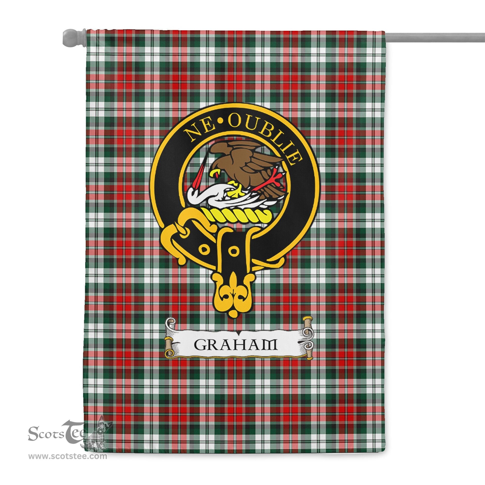 Scotstee Shop Tartan Garden Flag Clan Graham Badge Scottish Tartan Flag National Tartan Day, Tartan Garden Flag, Tartan Flag, Tartan Flag Scottish, Plaid Flag, Clan Tartan Flag, Scottish Clan Flag