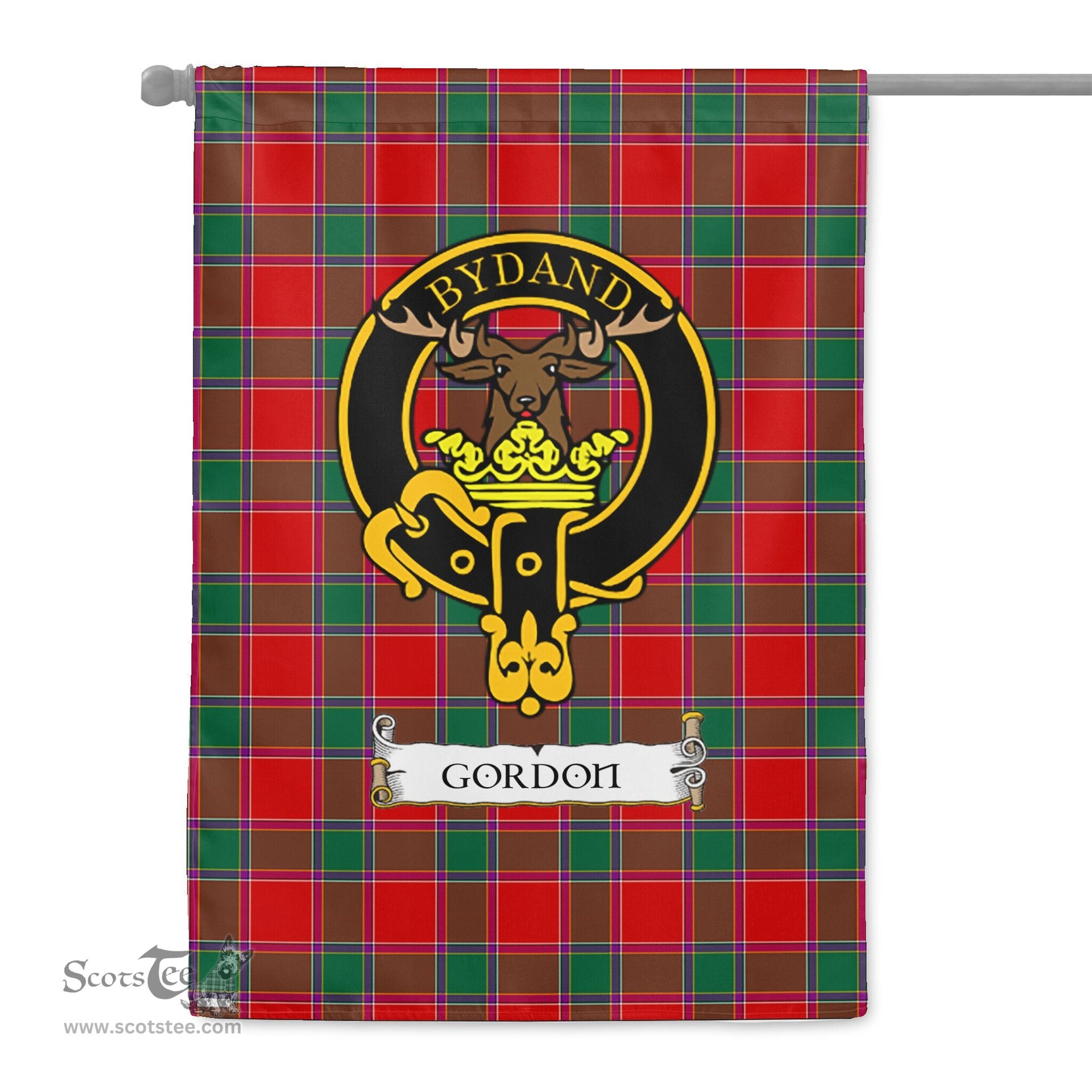 Scotstee Shop Tartan Garden Flag Clan Gordon of Abergeldie Badge Scottish Tartan Flag National Tartan Day, Tartan Garden Flag, Tartan Flag, Tartan Flag Scottish, Plaid Flag, Clan Tartan Flag, Scottish Clan Flag
