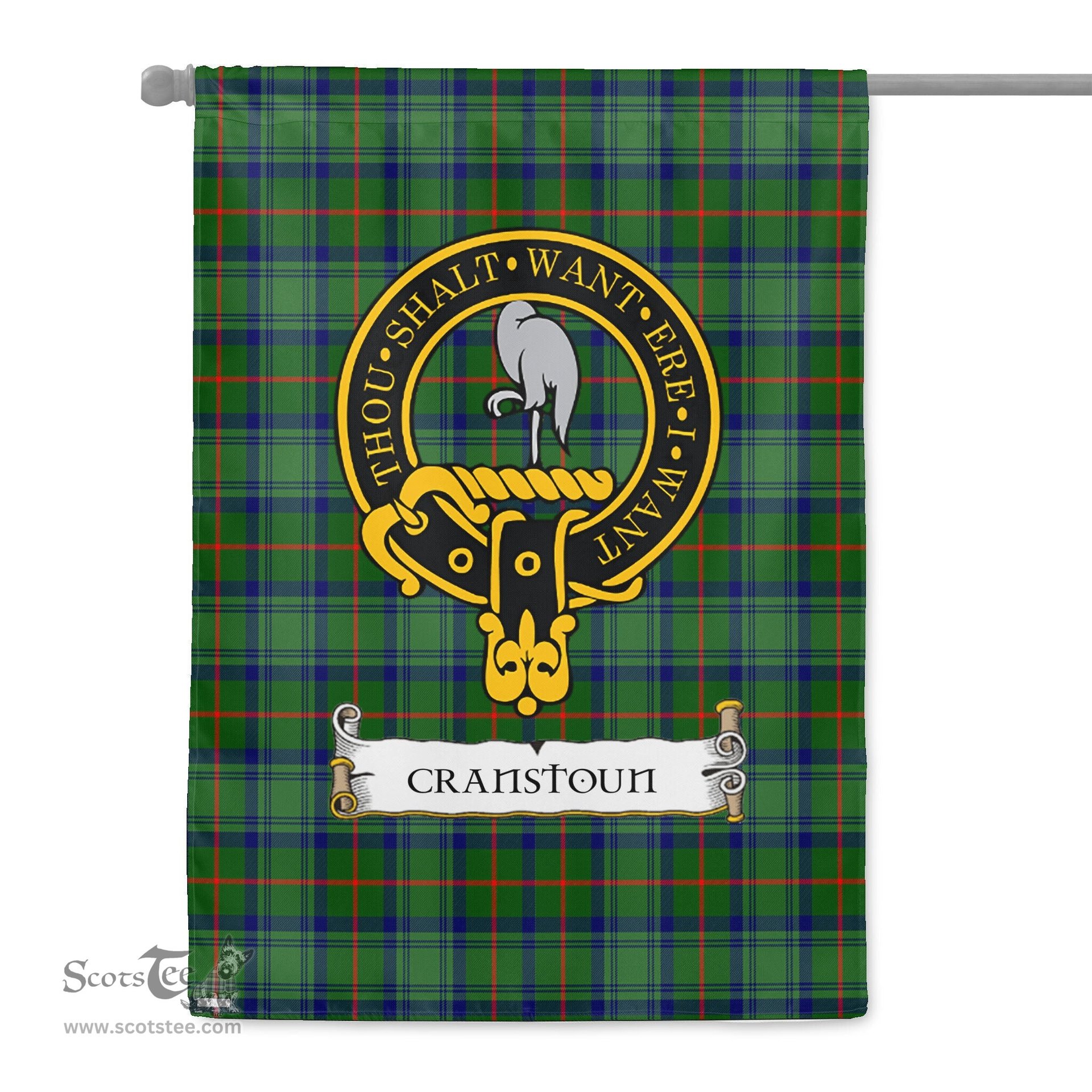 Scotstee Shop Tartan Garden Flag Clan Cranstoun Badge Scottish Tartan Flag National Tartan Day, Tartan Garden Flag, Tartan Flag, Tartan Flag Scottish, Plaid Flag, Clan Tartan Flag, Scottish Clan Flag