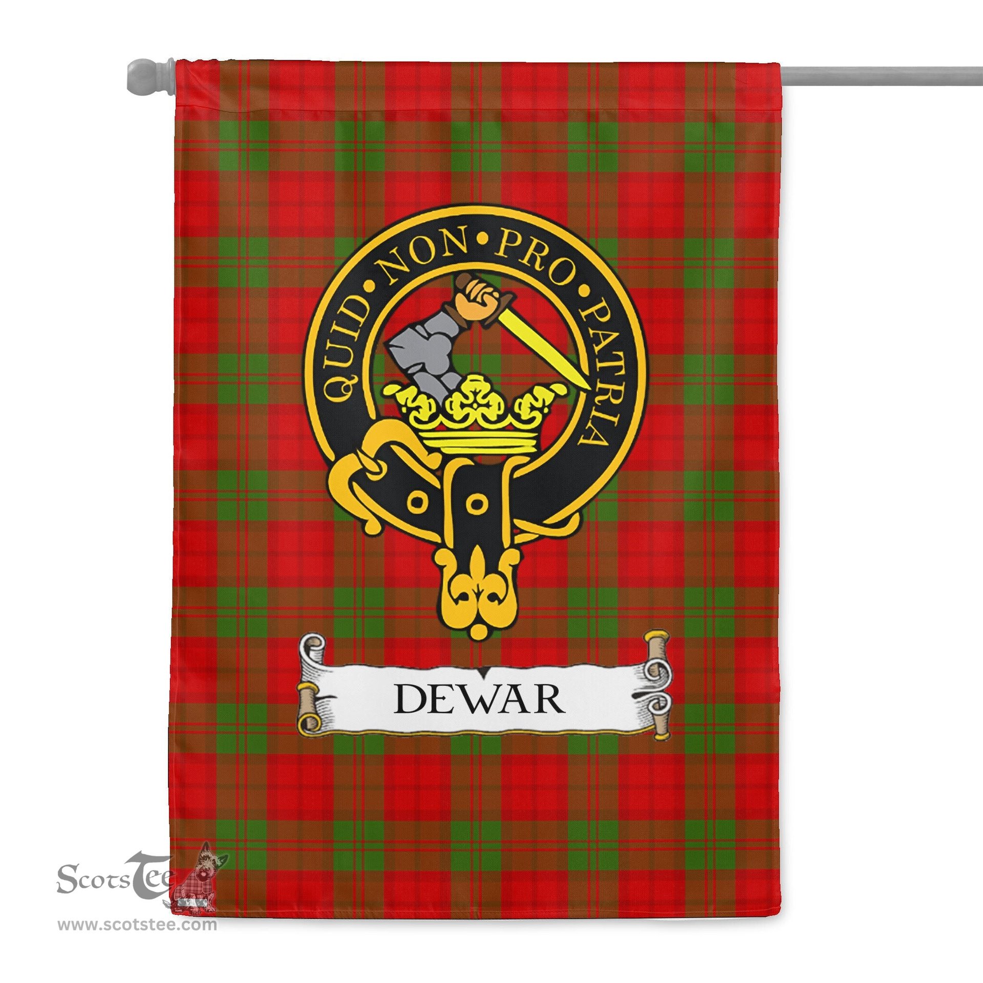 Scotstee Shop Tartan Garden Flag Clan Dewar Badge Scottish Tartan Flag National Tartan Day, Tartan Garden Flag, Tartan Flag, Tartan Flag Scottish, Plaid Flag, Clan Tartan Flag, Scottish Clan Flag