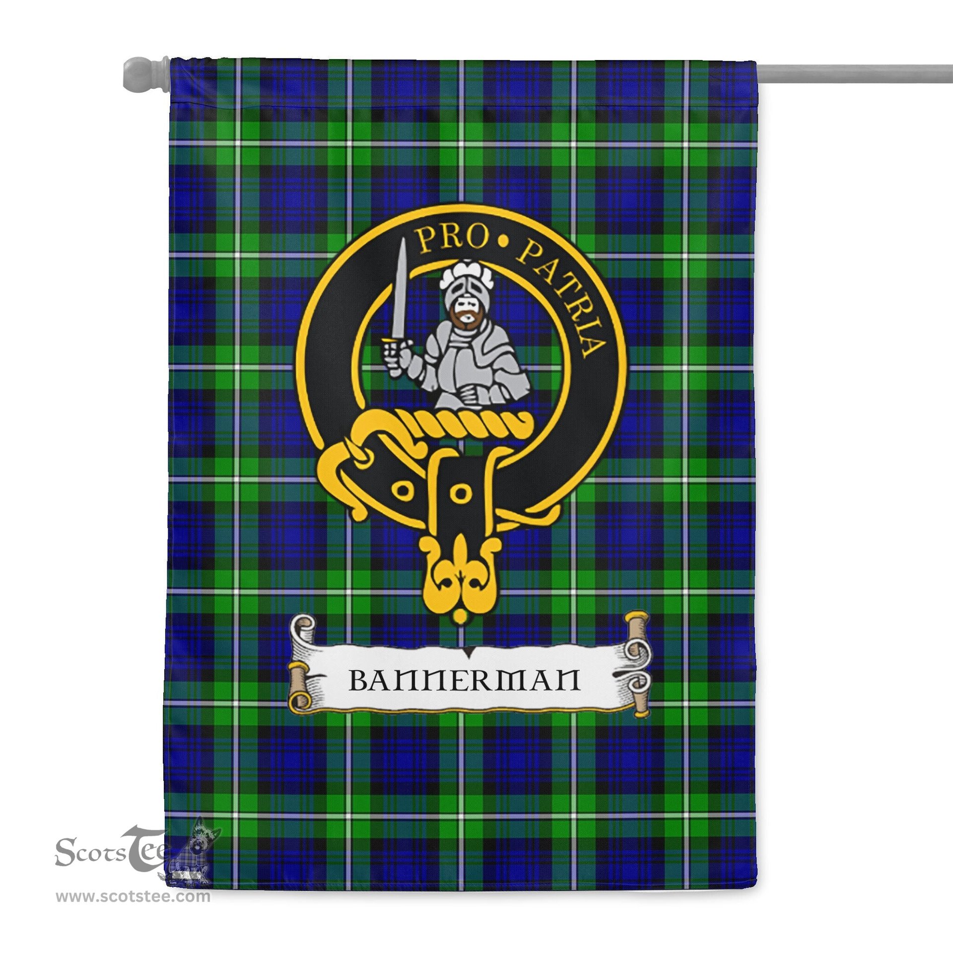 Scotstee Shop Tartan Garden Flag Clan Bannerman Badge Scottish Tartan Flag National Tartan Day, Tartan Garden Flag, Tartan Flag, Tartan Flag Scottish, Plaid Flag, Clan Tartan Flag, Scottish Clan Flag