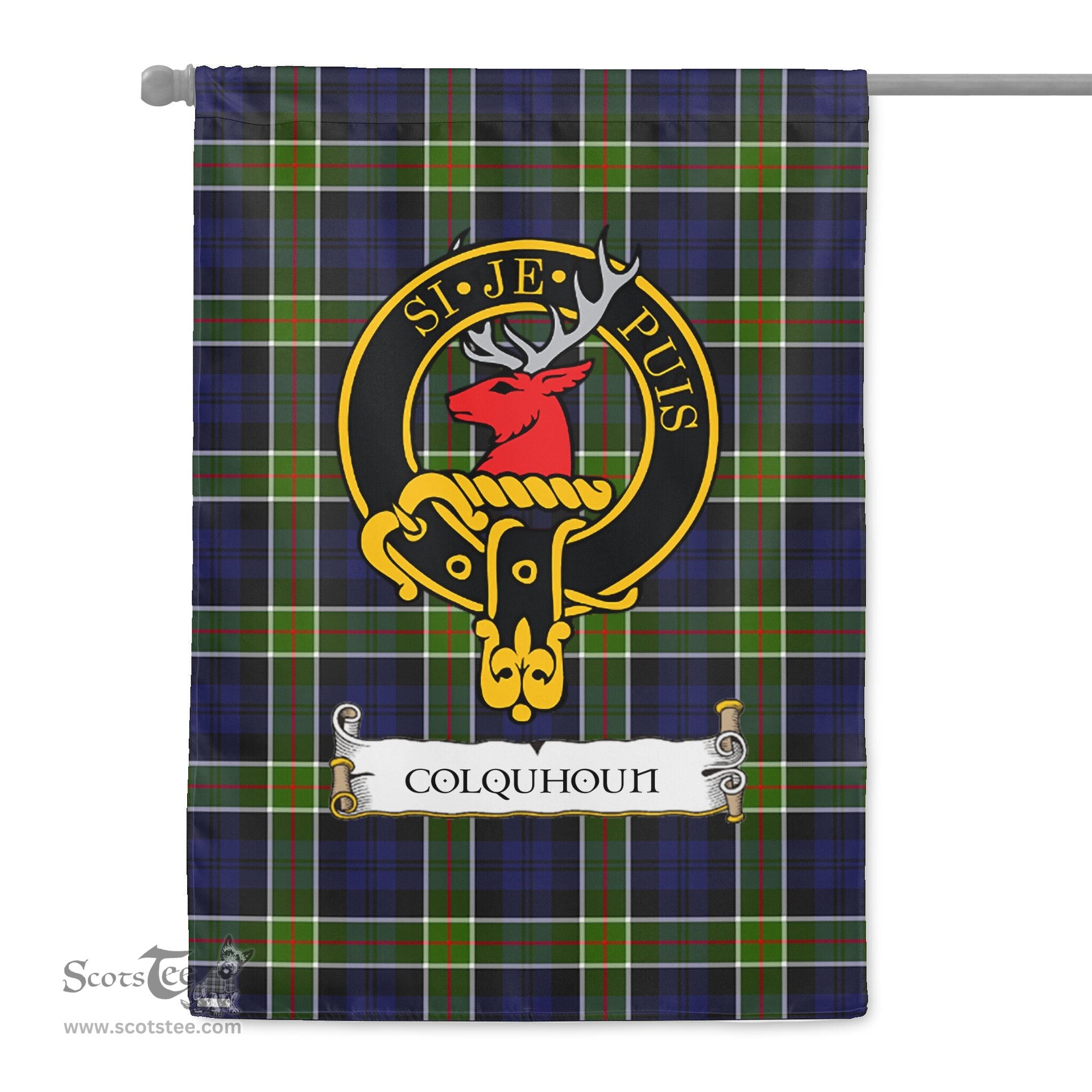 Scotstee Shop Tartan Garden Flag Clan Colquhoun Modern Badge Scottish Tartan Flag National Tartan Day, Tartan Garden Flag, Tartan Flag, Tartan Flag Scottish, Plaid Flag, Clan Tartan Flag, Scottish Clan Flag