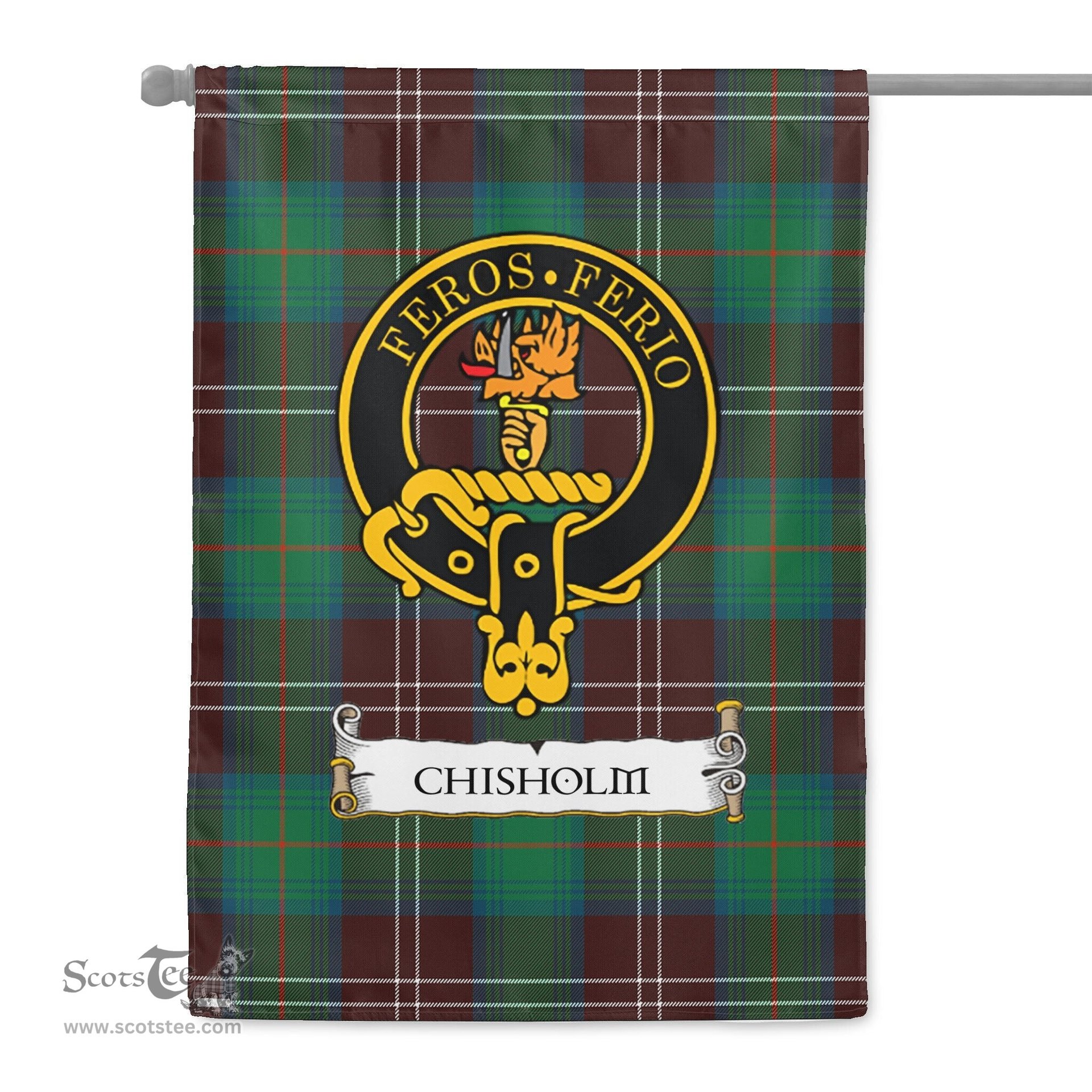 Scotstee Shop Tartan Garden Flag Clan Chisholm Hunting Ancient Badge Scottish Tartan Flag National Tartan Day, Tartan Garden Flag, Tartan Flag, Tartan Flag Scottish, Plaid Flag, Clan Tartan Flag, Scottish Clan Flag