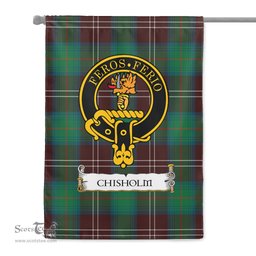 Scotstee Shop Tartan Garden Flag Clan Chisholm Hunting Ancient Badge Scottish Tartan Flag National Tartan Day, Tartan Garden Flag, Tartan Flag, Tartan Flag Scottish, Plaid Flag, Clan Tartan Flag, Scottish Clan Flag