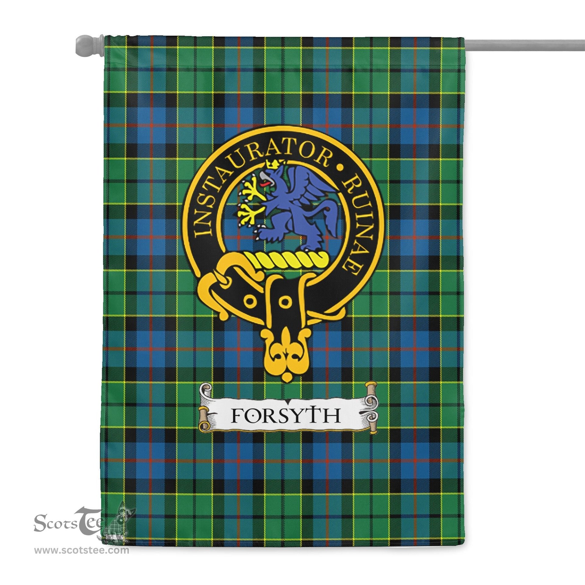 Scotstee Shop Tartan Garden Flag Clan Forsyth Ancient Badge Scottish Tartan Flag National Tartan Day, Tartan Garden Flag, Tartan Flag, Tartan Flag Scottish, Plaid Flag, Clan Tartan Flag, Scottish Clan Flag