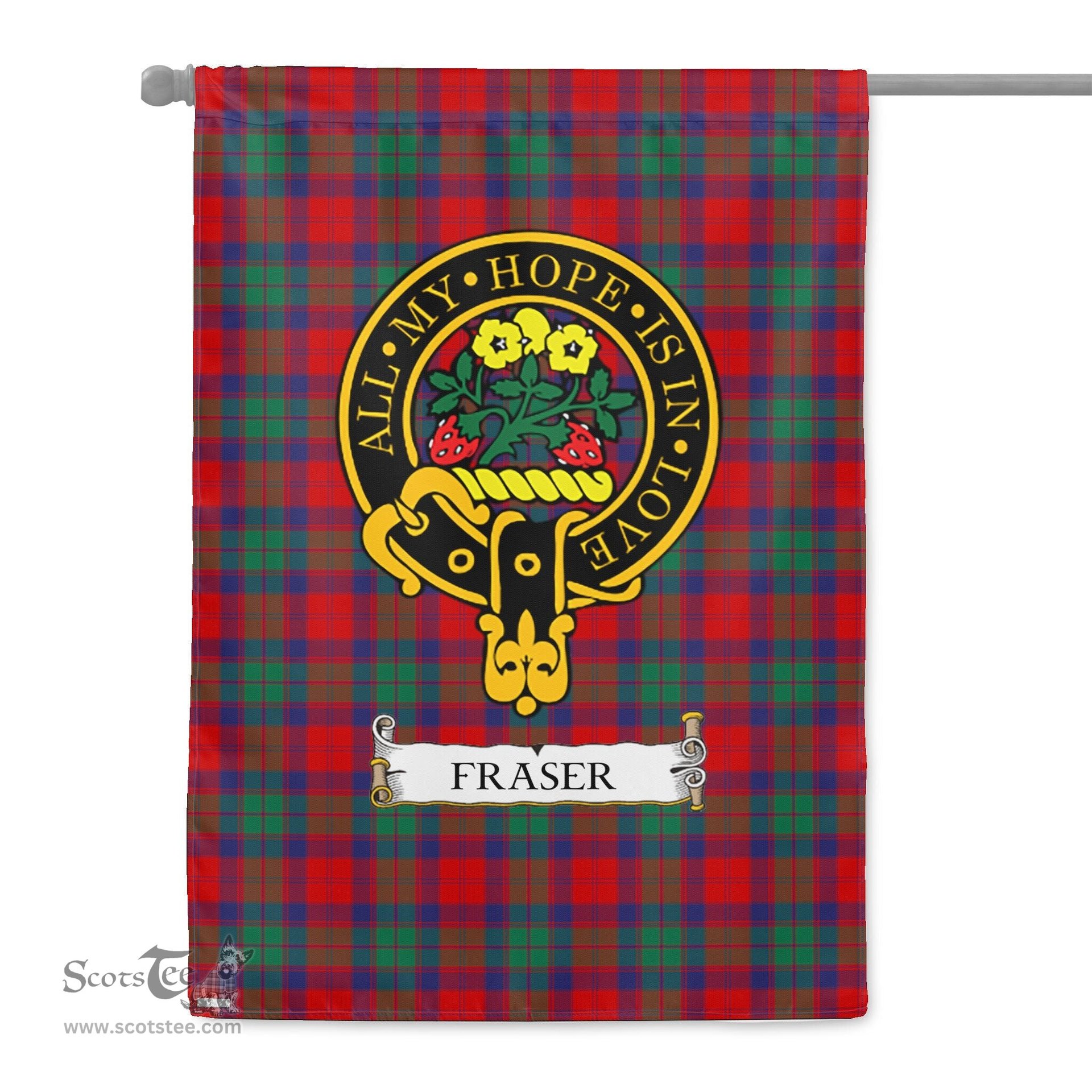 Scotstee Shop Tartan Garden Flag Clan Fraser of Altyre Badge Scottish Tartan Flag National Tartan Day, Tartan Garden Flag, Tartan Flag, Tartan Flag Scottish, Plaid Flag, Clan Tartan Flag, Scottish Clan Flag