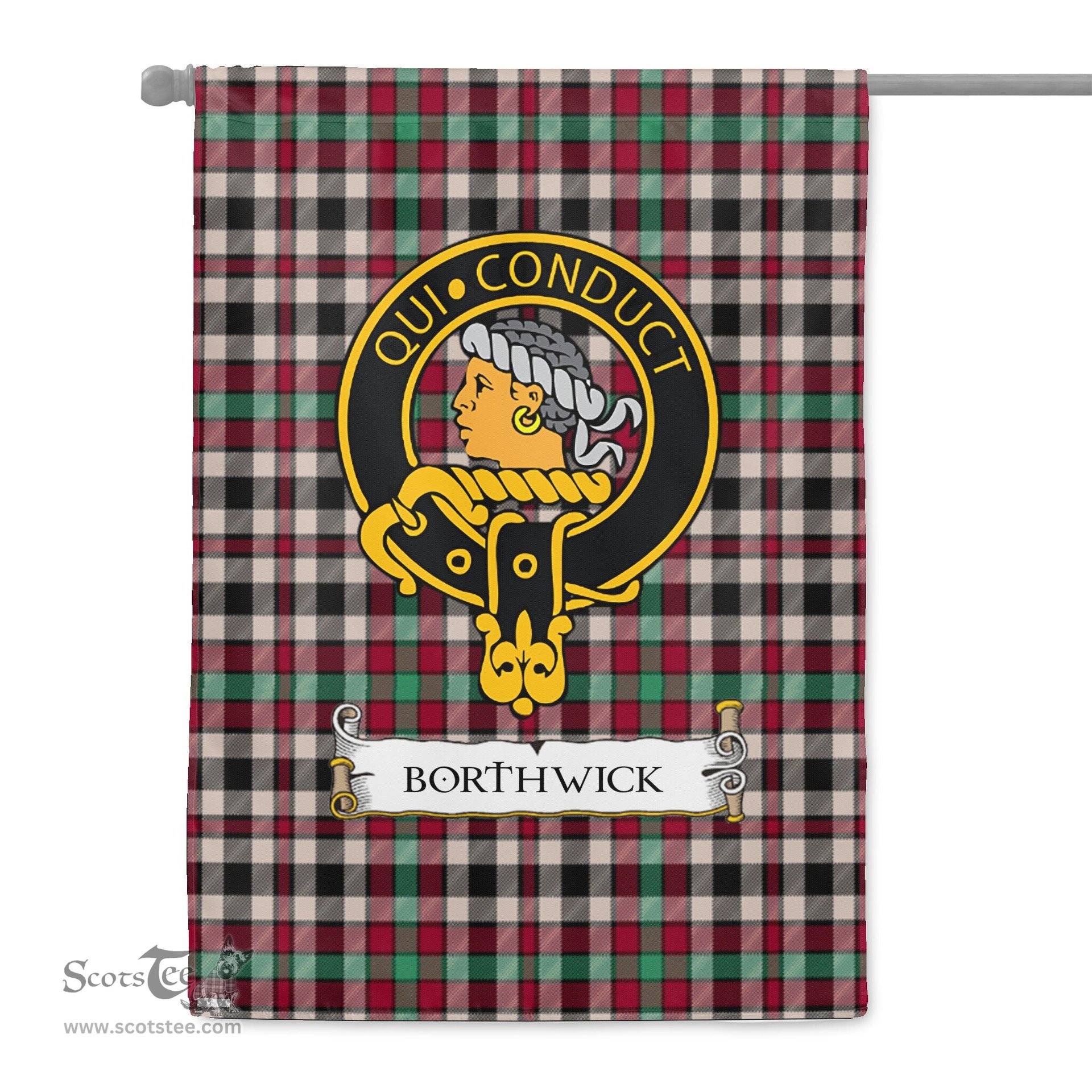 Scotstee Shop Tartan Garden Flag Clan Borthwick Ancient Badge Scottish Tartan Flag National Tartan Day, Tartan Garden Flag, Tartan Flag, Tartan Flag Scottish, Plaid Flag, Clan Tartan Flag, Scottish Clan Flag
